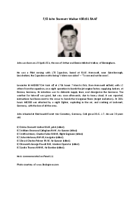 A preview of a PDF biography for Walker, John Stennett